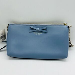 KATE SPADE DECLAN SAWYER STREET CROSSBODY BAG CLOUD COVER BLUE NWT